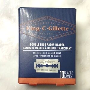 New in Box King C Gillette Double Edge Razor Blades 10 Blades